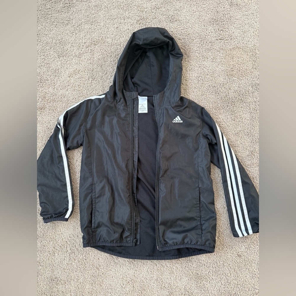 Adidas youth light weight jacket, medium 8/10